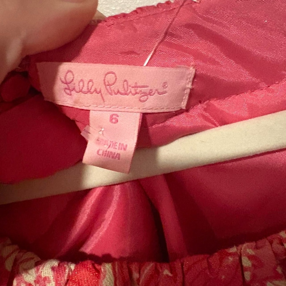 Lily Pulitzer Sophie vibrant pink‎ fan printed bejeweled dress 6 - Picture 7 of 7